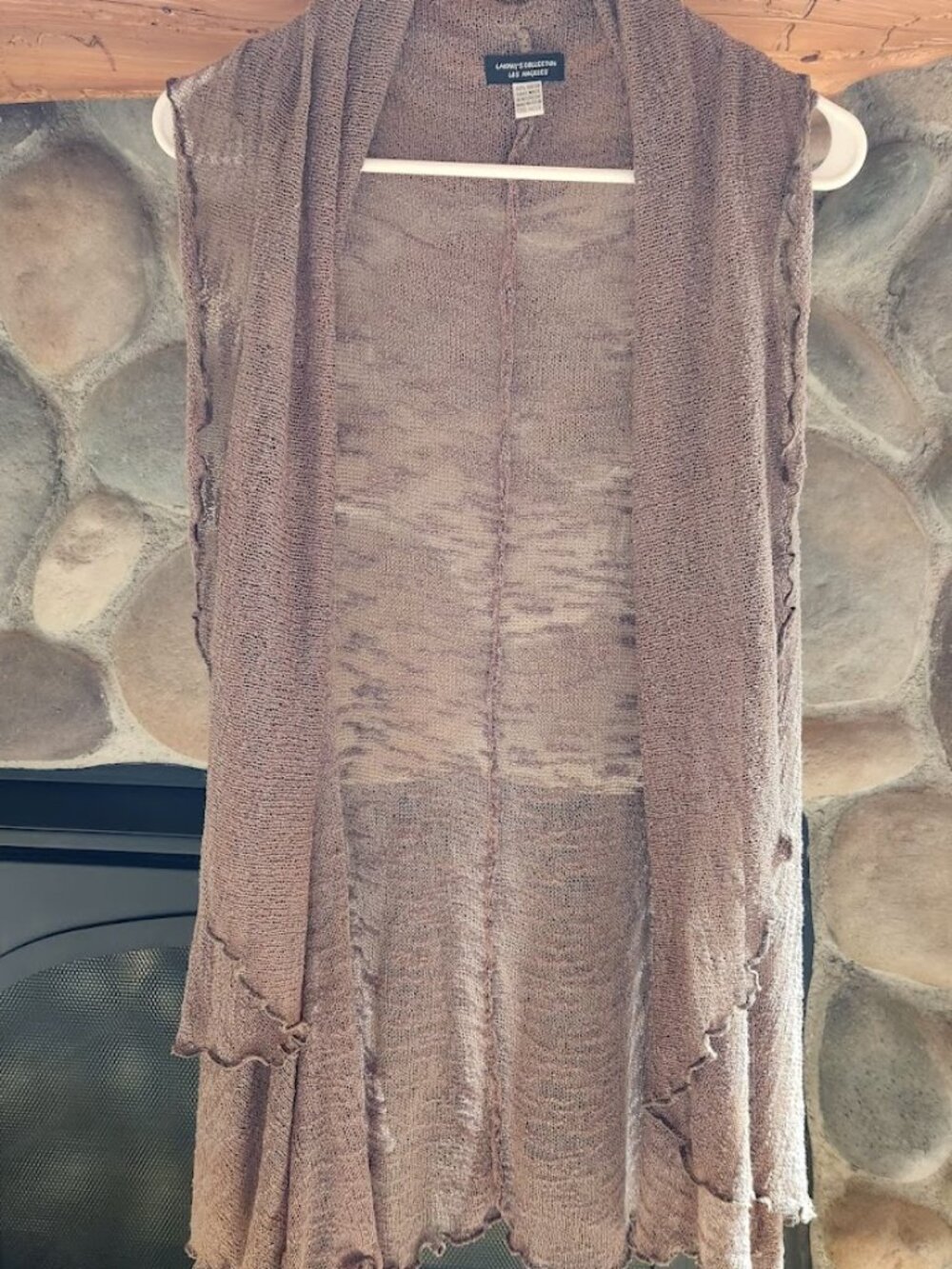 Lakhay's Collection Taupe Textured Cardigan - OS!